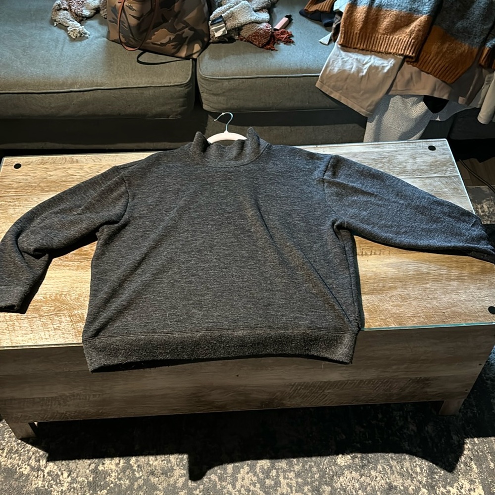 Dark Gray Turtleneck Sweater